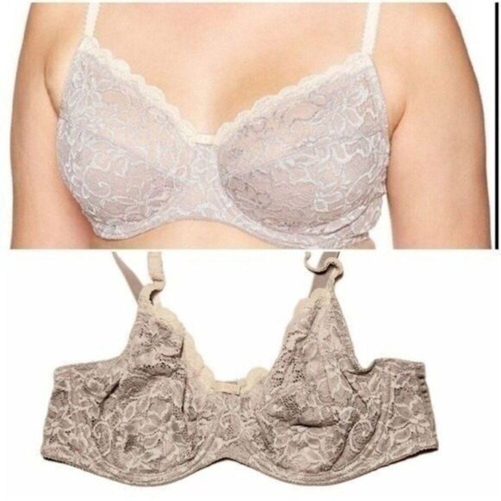WONDERBRA \ Women's Fantastically Feminine Underwire Bra Cream Tan Nude 40C
